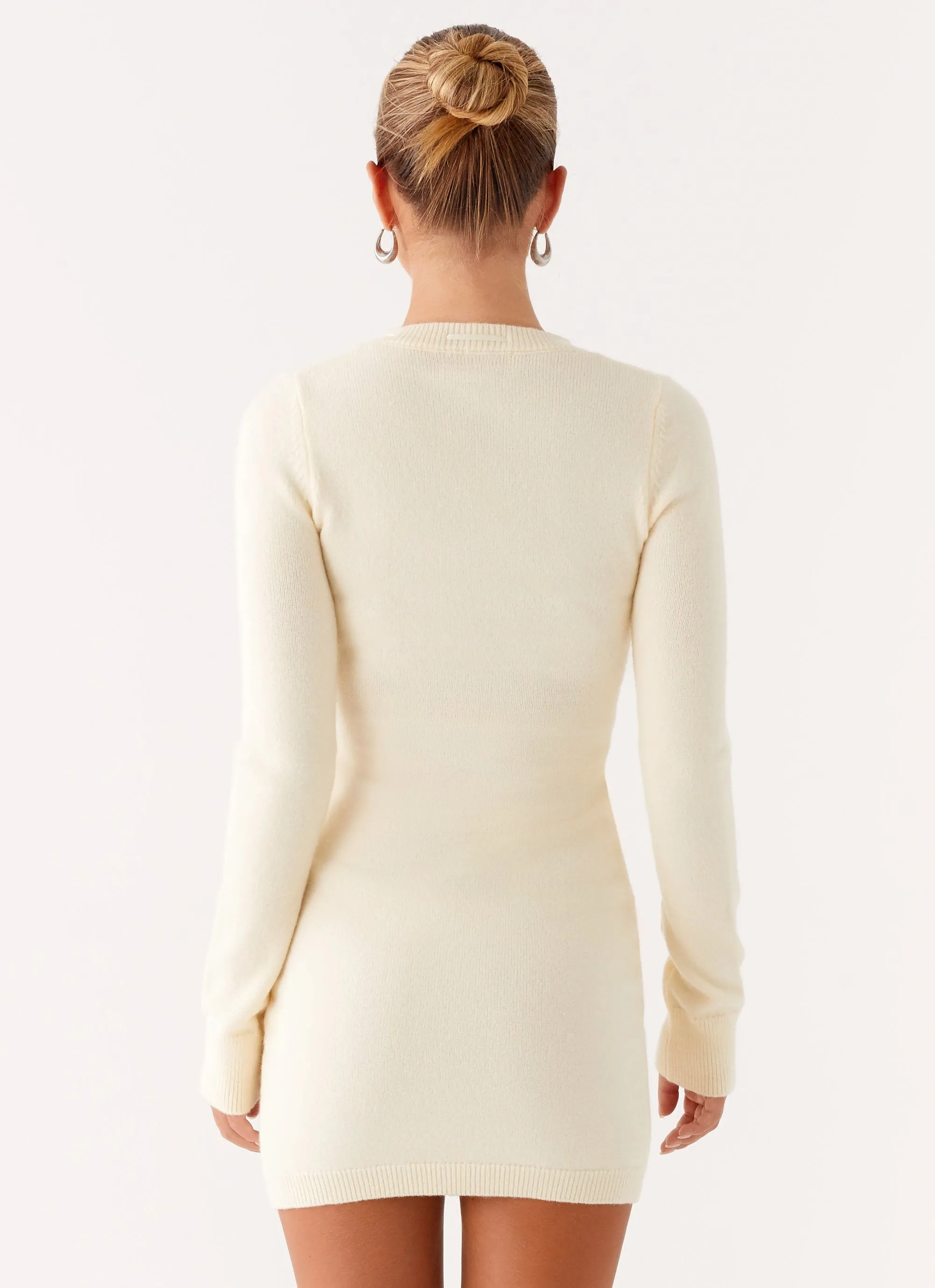Zaffia Knit Mini Dress - Ivory